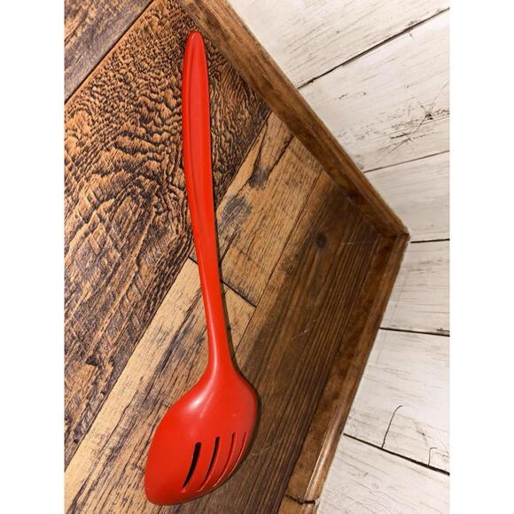 Vintage Rosti Danish Design Melamine Slotted Serving Spoon 2832 Red Used - Picture 2 of 6